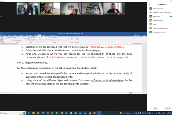 8th on line meeting 2